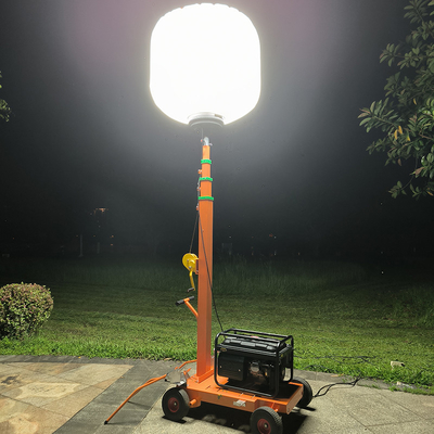Máy phát đèn sân tháp quang di động mang theo kính thiên văn 1400W đèn bóng đèn LED 224000lm