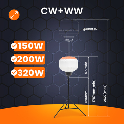 Đèn bong bóng dẫn đầu di động Xây dựng 320W Tháp đèn diesel Để chiếu sáng tạm thời