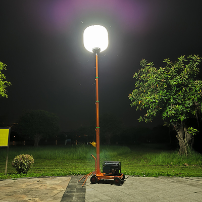 Kích thước xây dựng bong bóng Tháp đèn xây dựng 80000lm 500W Máy phát điện diesel Tháp đèn