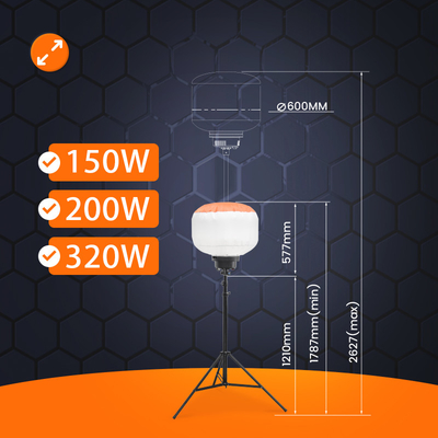 Đường tháp chiếu sáng di động 200W 320W cho các sự kiện ngoài trời