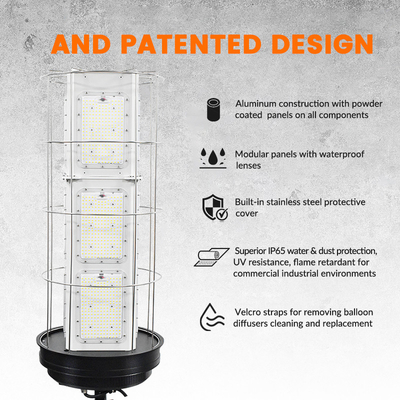 1000W Công trình xây dựng Đèn đèn LED bơm 360 độ bóng đèn IP65 High Lumen